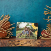 Moderne Waterverf - Zonnebloemen Foto bruiloft Fotoplaat (Zijkant)