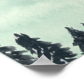 Moderne Waterverf Zonnevogelbomen Po Poster (Hoek)