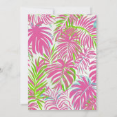 Moderne Waterverf Zwembad Feest Kaart (Achterkant)