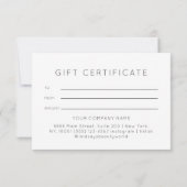 Moderne Waterverfinkt Giftcertificaat (Achterkant)