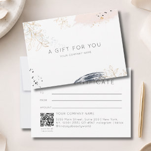 Moderne Waterverfinkt QR-code Cadeaubewijs