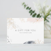 Moderne Waterverfinkt QR-code Cadeaubewijs (Staand voorkant)