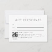Moderne Waterverfinkt QR-code Cadeaubewijs (Achterkant)