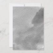 Moderne waterverfspat grey wintertrouw kaart (Achterkant)