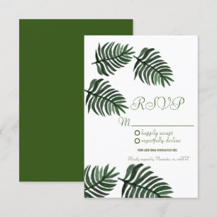 Moderne waterverftechniek Tropische botanische pal Kaart