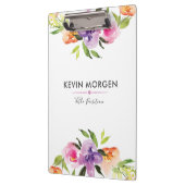 Moderne Waterverven bloemen Klembord (Links)