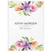 Moderne Waterverven bloemen Klembord (Achterkant)