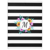 Moderne Waterverven Floral Design Monogram Klembord (Achterkant)