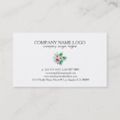 Moderne Waterverven Flowers Bouquet Visitekaartje (Achterkant)