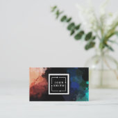Moderne Waterverven met meerdere kleuren, Abstract Visitekaartje (Staand voorkant)
