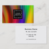 Moderne Waterverven met meerdere kleuren, Abstract Visitekaartje (Voorkant / Achterkant)
