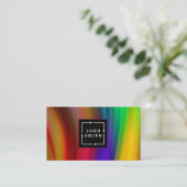 Moderne Waterverven met meerdere kleuren, Abstract Visitekaartje (Staand voorkant)