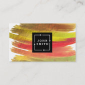 Moderne Waterverven met meerdere kleuren, Abstract Visitekaartje (Voorkant)