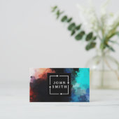 Moderne Waterverven met meerdere kleuren, Abstract Visitekaartje (Staand voorkant)