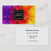 Moderne Waterverven met meerdere kleuren, Abstract Visitekaartje (Voorkant / Achterkant)