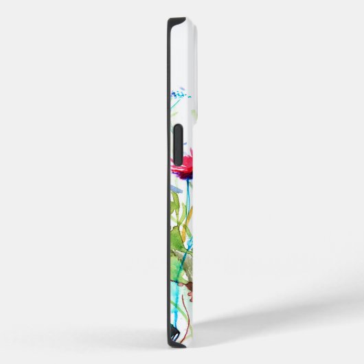 Moderne Waterverven Red Poppy's & Spring Flowers Case-Mate iPhone Case (Achterkant / Rechts)