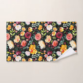 Moderne waterverven zomerbloemenpatroon bad handdoek (Handdoek)
