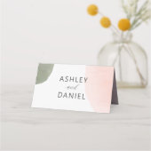 Moderne Watervlekken Huwelijkstafel Nummer Plaatskaartje (Achterkant)