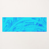Moderne Wave Swirl Aqua Yogamat (Achterkant (horizontaal))