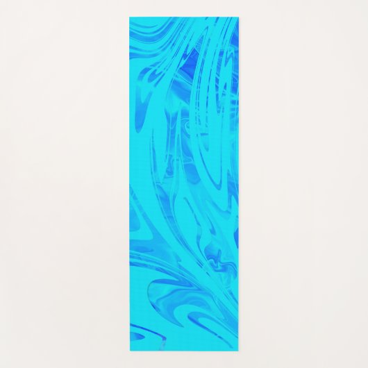 Moderne Wave Swirl Aqua Yogamat (Voorkant)