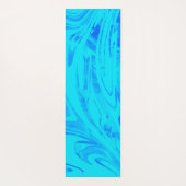 Moderne Wave Swirl Aqua Yogamat (Achterkant)