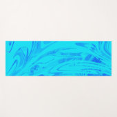 Moderne Wave Swirl Aqua Yogamat (Voorkant (horizontaal))