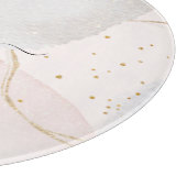 Moderne, wazige roze abstracte scriptnaam snijplank (Hoek)