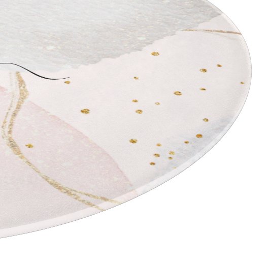 Moderne, wazige roze abstracte scriptnaam snijplank (Hoek)