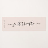 Moderne, wazige roze Breathe Elegant Script Name Yogamat (Achterkant (horizontaal))