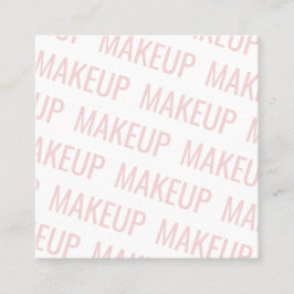 Moderne, wazige roze herhalende tekstpatroonsamens vierkante visitekaartje