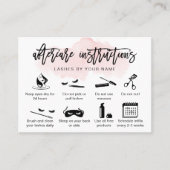 Moderne wazige roze nazorgkaart, uitbreiding van h visitekaartje (Voorkant)