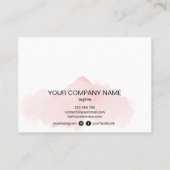 Moderne wazige roze nazorgkaart, uitbreiding van h visitekaartje (Achterkant)