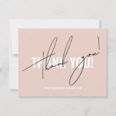 Moderne, wazige roze verpakking bedankkaart (Voorkant)