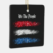 *~* Moderne we de MENSEN - Amerikaanse vlag simpel Keramisch Ornament (Rechts)