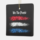 *~* Moderne we de MENSEN - Amerikaanse vlag simpel Keramisch Ornament (Links)