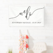 Moderne We do huwelijkscript Spandoek (Insitu)