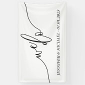 Moderne We do huwelijkscript Spandoek (Verticaal)