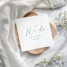 Moderne 'We Do' Koppelnamen Script Bruiloft