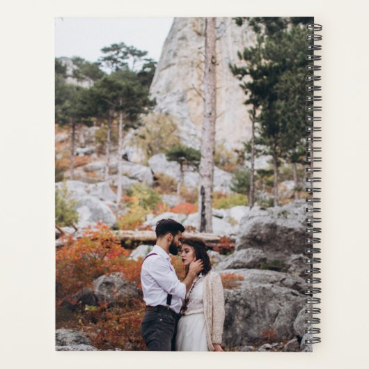 Moderne We doen QR-code foto overlay bruiloft plan Planner (Achterkant)