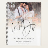 Moderne We doen QR-code foto overlay bruiloft plan Planner (Voorkant)