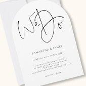 Moderne We doen Script Photo Wedding Arch Kaart