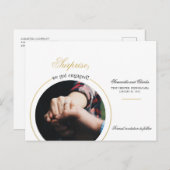 Moderne We Got Engaged Foto Verlovingsfeest Uitnodiging Briefkaart (Voorkant / Achterkant)