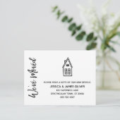 Moderne "We hebben verplaatst" Kaart w / kleine hu (Staand voorkant)