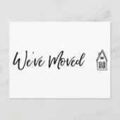 Moderne "We hebben verplaatst" Kaart w / kleine hu (Voorkant)