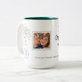 Moderne 'We Love Our Godmother' aangepaste mok met (Voorkant links)