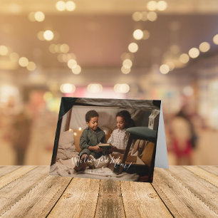 Moderne 'We Love You Mom' Foto Moederdagkaart Kaart