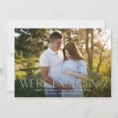 Moderne We Verwachten Fotozwangerschap Aankondiging (Voorkant)