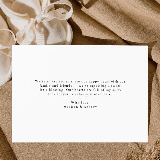 Moderne We Verwachten Fotozwangerschap Aankondiging