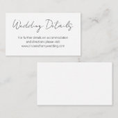 Moderne website bijlage kaart met handgeschreven s (Voorkant / Achterkant)