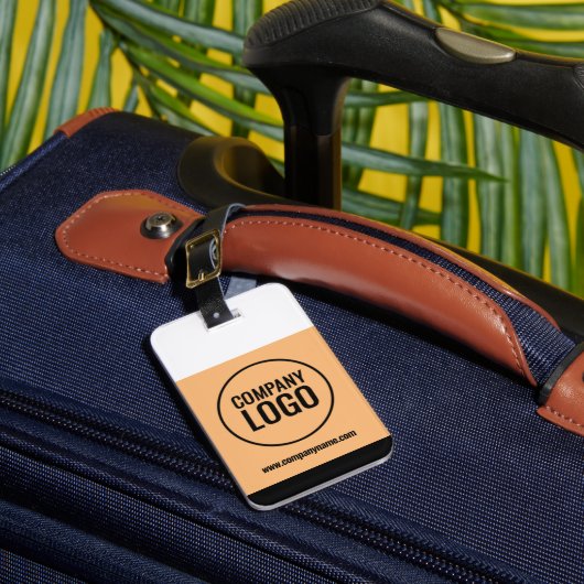 Moderne website Logo van Black Company White Peach Bagagelabel (Voorkant Insitu 1)